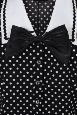 Hell Bunny Naomi Blouse Black/White Outlet