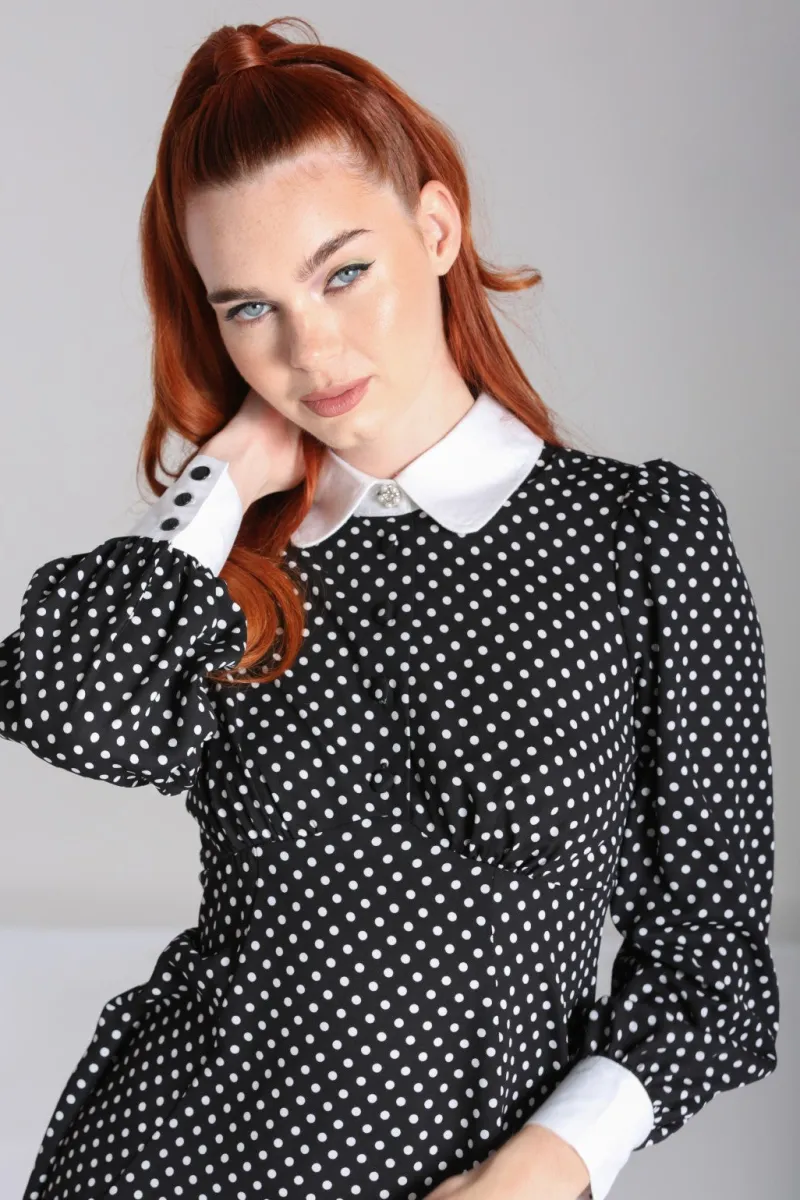 Hell Bunny Naomi Dress Black/White Outlet