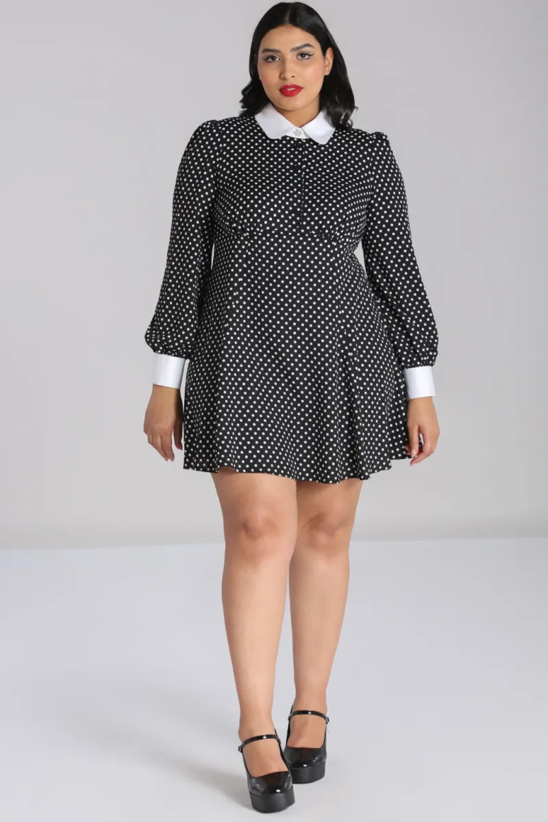 Hell Bunny Naomi Dress Black/White Outlet