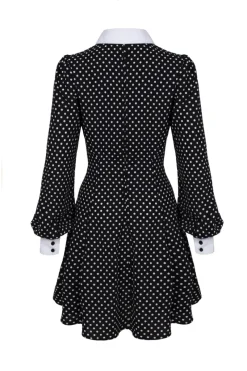 Hell Bunny Naomi Dress Black/White Outlet