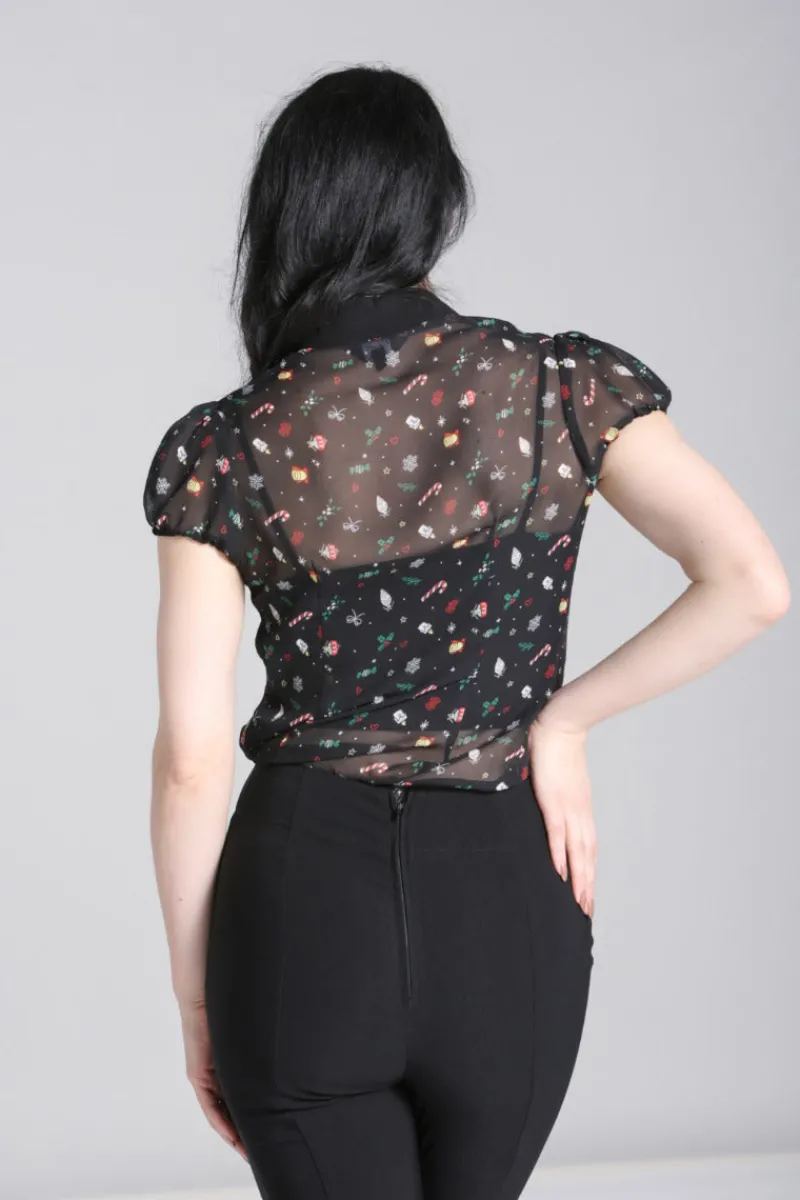 Hell Bunny Natalie Blouse Black Online