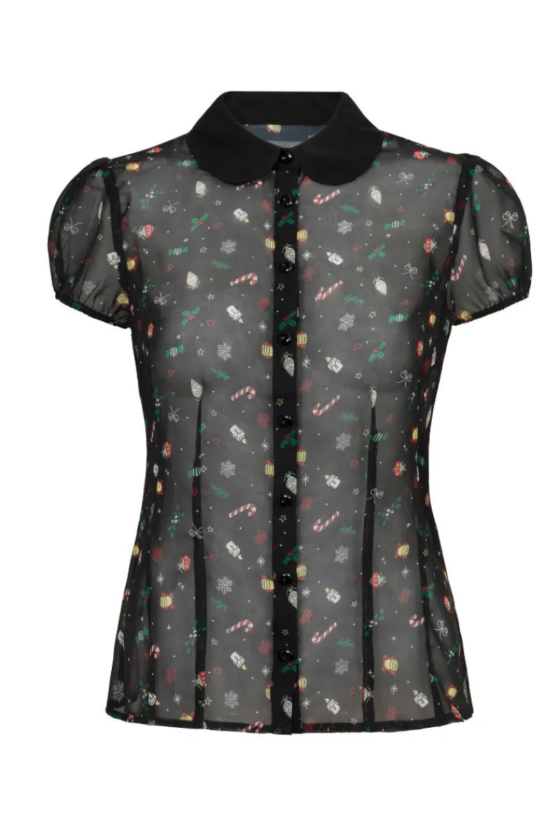 Hell Bunny Natalie Blouse Black Online