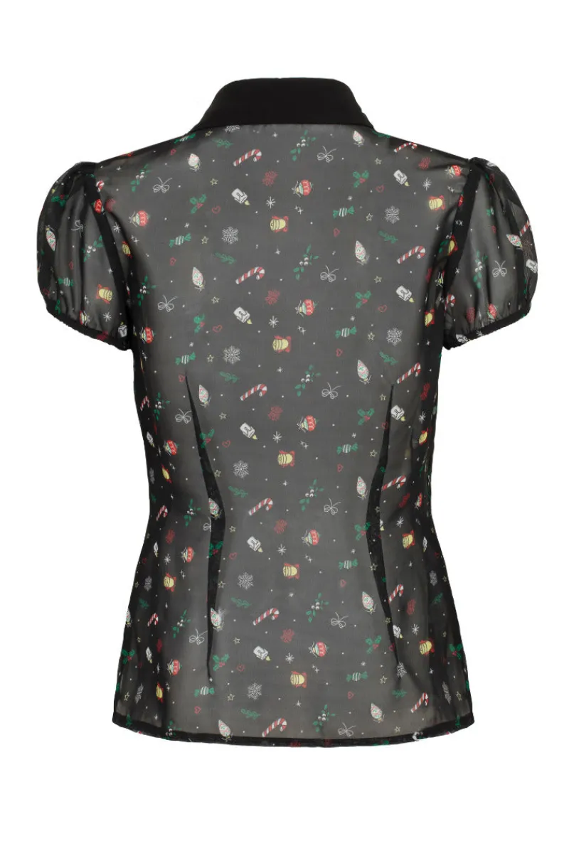 Hell Bunny Natalie Blouse Black Online