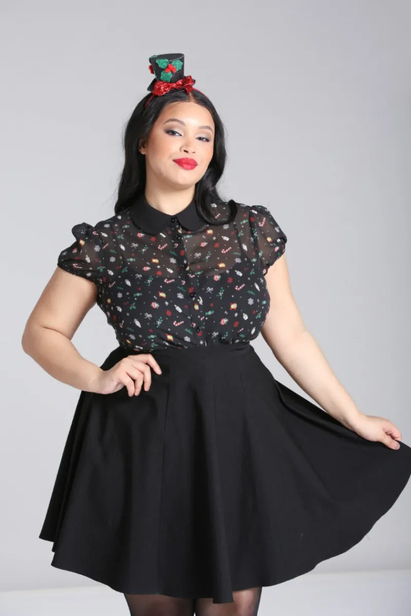 Hell Bunny Natalie Blouse Black Online