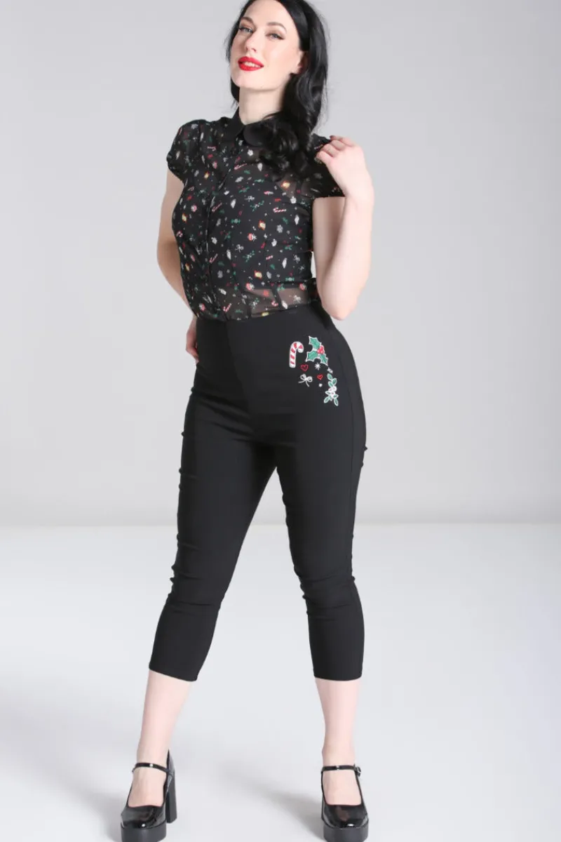 Hell Bunny Natalie Capris Black Online