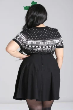 Hell Bunny Natalie Top Black Discount