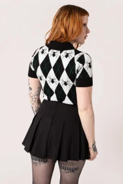 Hell Bunny Natasha Top Black/White Hot