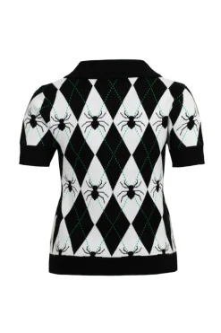 Hell Bunny Natasha Top Black/White Hot