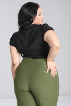 Hell Bunny Natura Blouse Black New