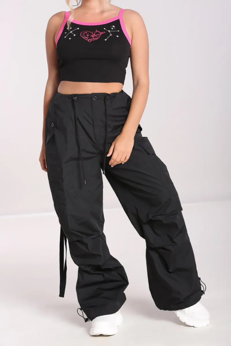Hell Bunny Nickel Trousers Black Discount