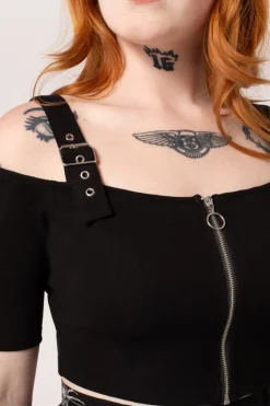 Hell Bunny Obsidian Top Black Best