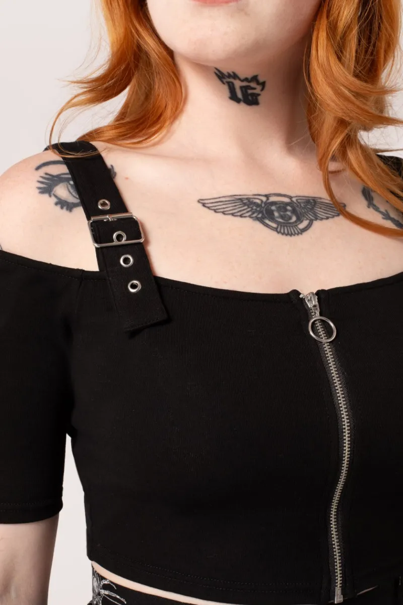 Hell Bunny Obsidian Top Black Best