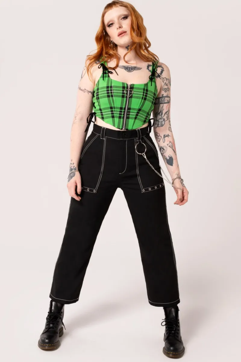 Hell Bunny Obsidian Trousers Black Sale