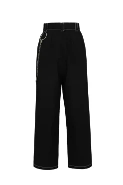 Hell Bunny Obsidian Trousers Black Sale