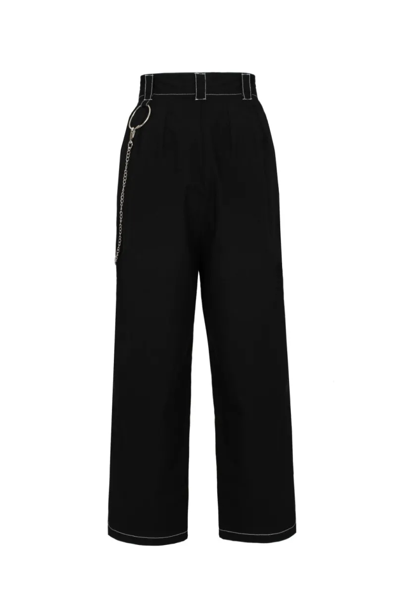 Hell Bunny Obsidian Trousers Black Sale