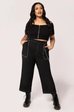 Hell Bunny Obsidian Trousers Black Sale
