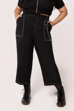 Hell Bunny Obsidian Trousers Black Sale