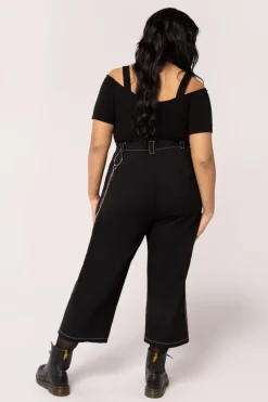 Hell Bunny Obsidian Trousers Black Sale