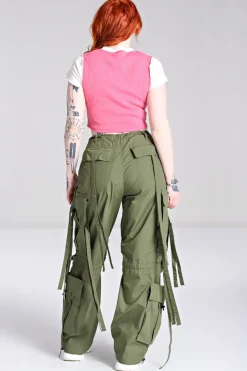 Hell Bunny Octopus Trousers Green Discount