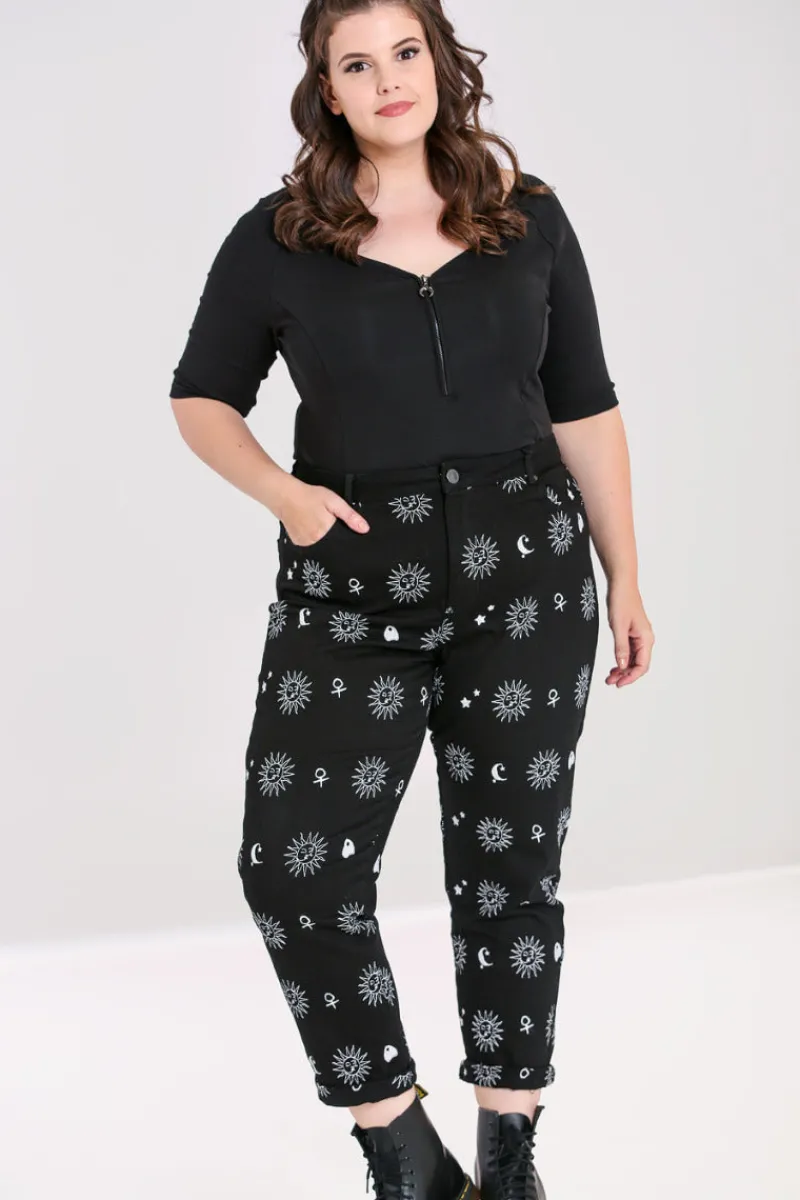 Hell Bunny Oculus Jeans Black Clearance