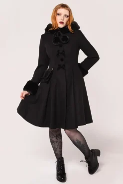 Hell Bunny Oita Coat Black Outlet