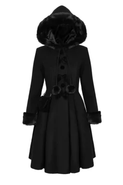 Hell Bunny Oita Coat Black Outlet