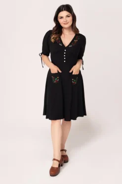 Hell Bunny Olivia Mid Dress Black