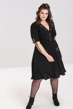 Hell Bunny Olivia Mid Dress Black