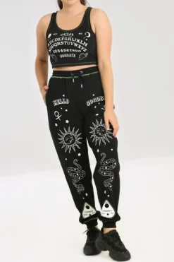 Hell Bunny Ouija Joggers Black New