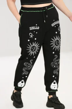 Hell Bunny Ouija Joggers Black New