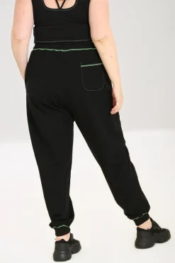 Hell Bunny Ouija Joggers Black New