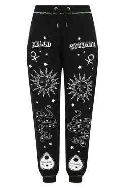Hell Bunny Ouija Joggers Black New