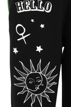 Hell Bunny Ouija Joggers Black New