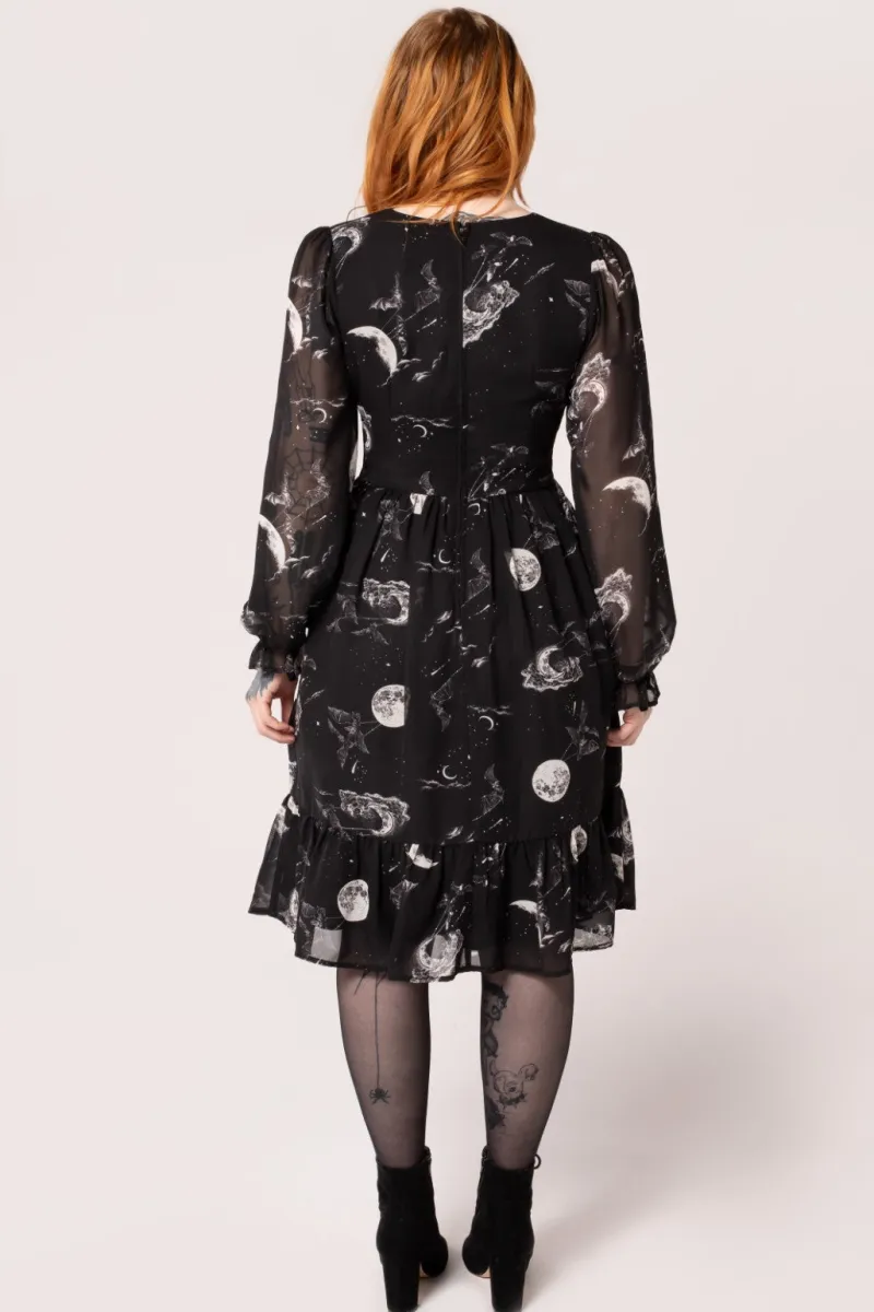 Hell Bunny Over The Moon Dress Black Sale