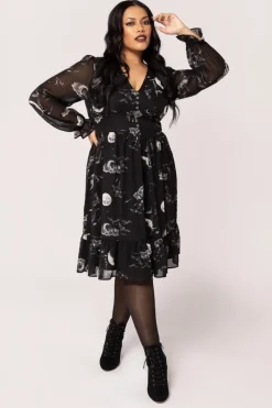 Hell Bunny Over The Moon Dress Black Sale