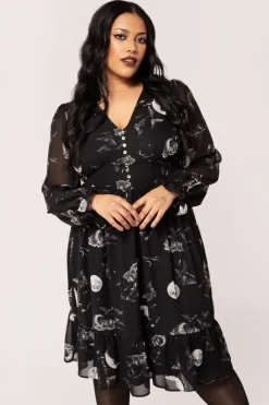 Hell Bunny Over The Moon Dress Black Sale