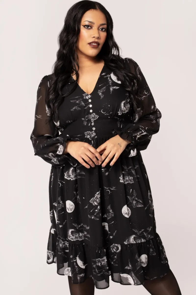 Hell Bunny Over The Moon Dress Black Sale