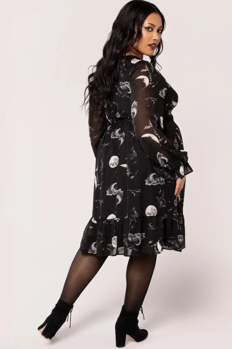 Hell Bunny Over The Moon Dress Black Sale