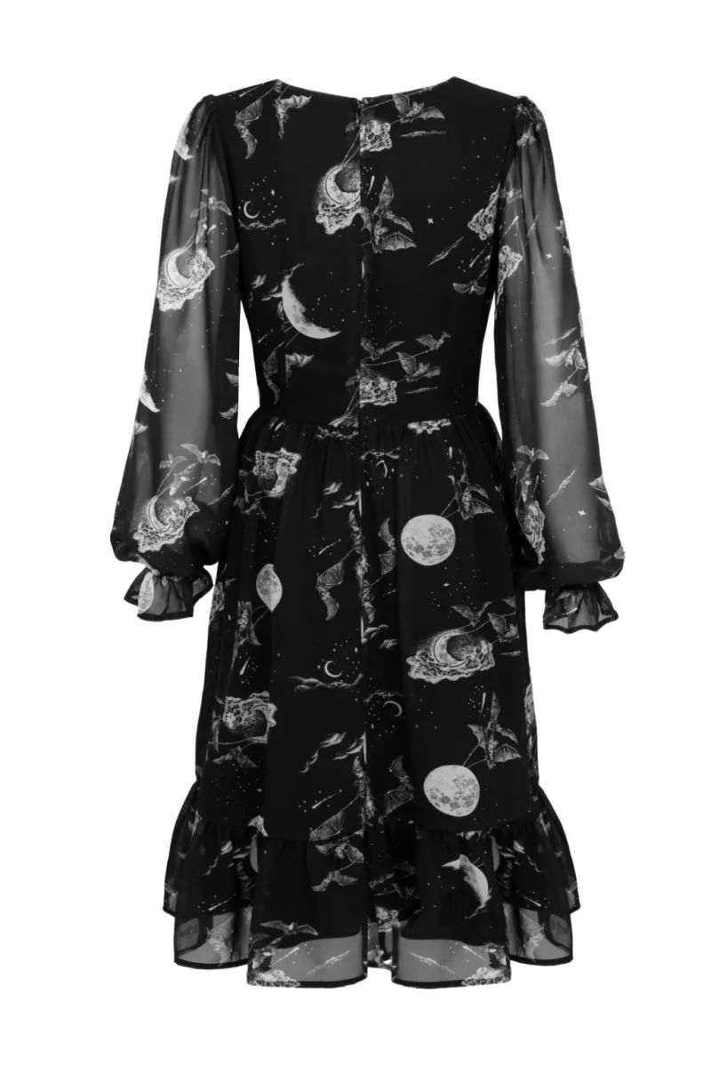 Hell Bunny Over The Moon Dress Black Sale