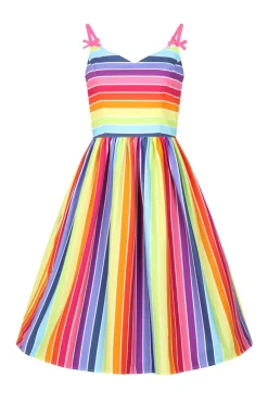 Hell Bunny Over The Rainbow 50's Dress MultiColour Sale