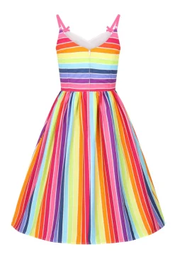 Hell Bunny Over The Rainbow 50's Dress MultiColour Sale
