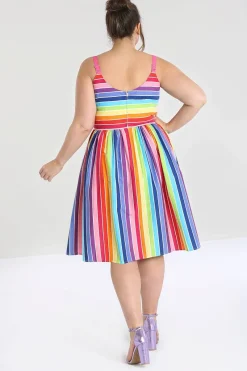 Hell Bunny Over The Rainbow 50's Dress MultiColour Sale