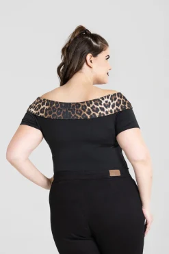 Hell Bunny Panthera Top Black New