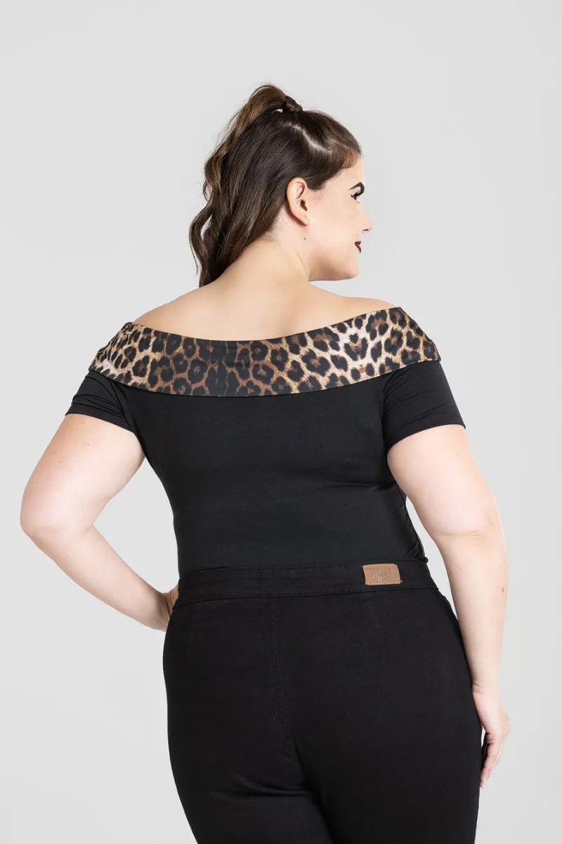 Hell Bunny Panthera Top Black New