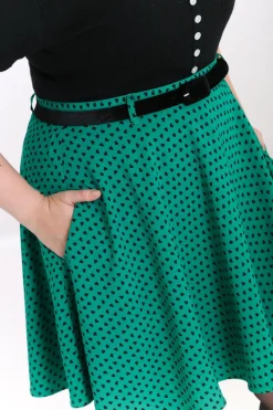 Hell Bunny Paradisum Mini Skirt Green Discount