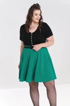 Hell Bunny Paradisum Mini Skirt Green Discount