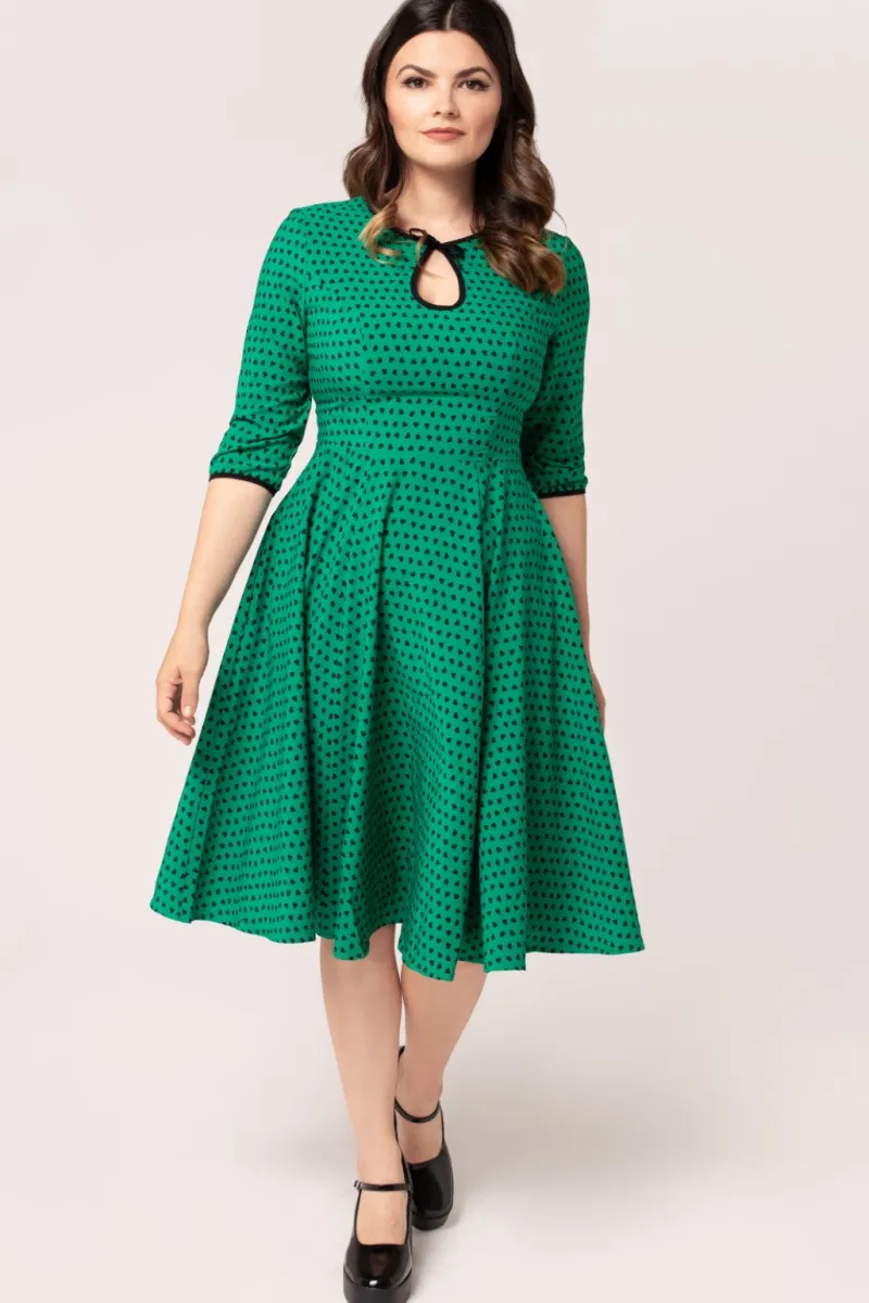 Hell Bunny Paradisum 50's dress Green Online