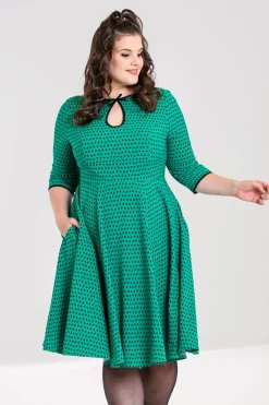 Hell Bunny Paradisum 50's dress Green Online
