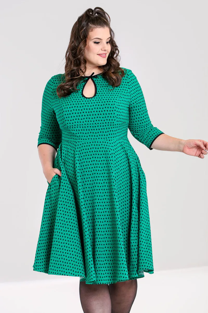 Hell Bunny Paradisum 50's dress Green Online
