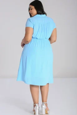 Hell Bunny Pearl Dress Blue Sale